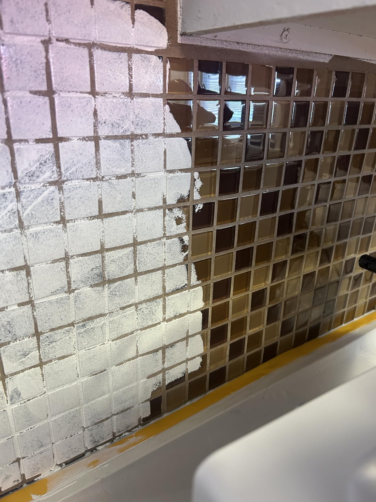 DWIL Tile Paint, Tub and Tile Refinishing Kit with Tools, Water-based Bathtub Paint - Low Odor, Easy to Use, 25-30sq.ft, 16.5oz, Semi-Gloss White - Customer Photo 1