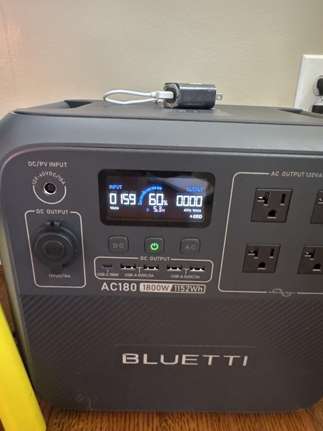 BLUETTI Portable Power Station AC180, 1152Wh LiFePO4 Battery Backup w/ 2 1800W (2700W peak) AC Outlets, 0-80% in 45Min, Solar Generator for Camping, Off-grid, Power Outage - Customer Photo 2