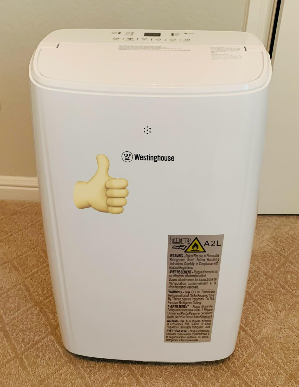 Westinghouse 14,000 BTU Air Conditioner with Heat Mode, Cools 700 sq. ft., WiFi Enabled, Remote Controlled, Dehumidifier, 3-Speed Fan, Programmable Timer, Window Kit Customer Review Westinghouse 14,000 BTU Air Conditioner with Heat Mode, Cools 700 sq. ft., WiFi Enabled, Remote Controlled, Dehumidifier, 3-Speed Fan, Programmable Timer, Window Kit - Customer Photo 1