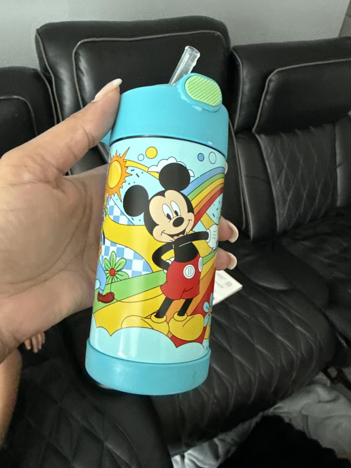 THERMOS FUNTAINER Water Bottle with Straw - 12 Ounce - Kids Stainless Steel Vacuum Insulated Water Bottle with Lid, Bluey - Customer Photo 1