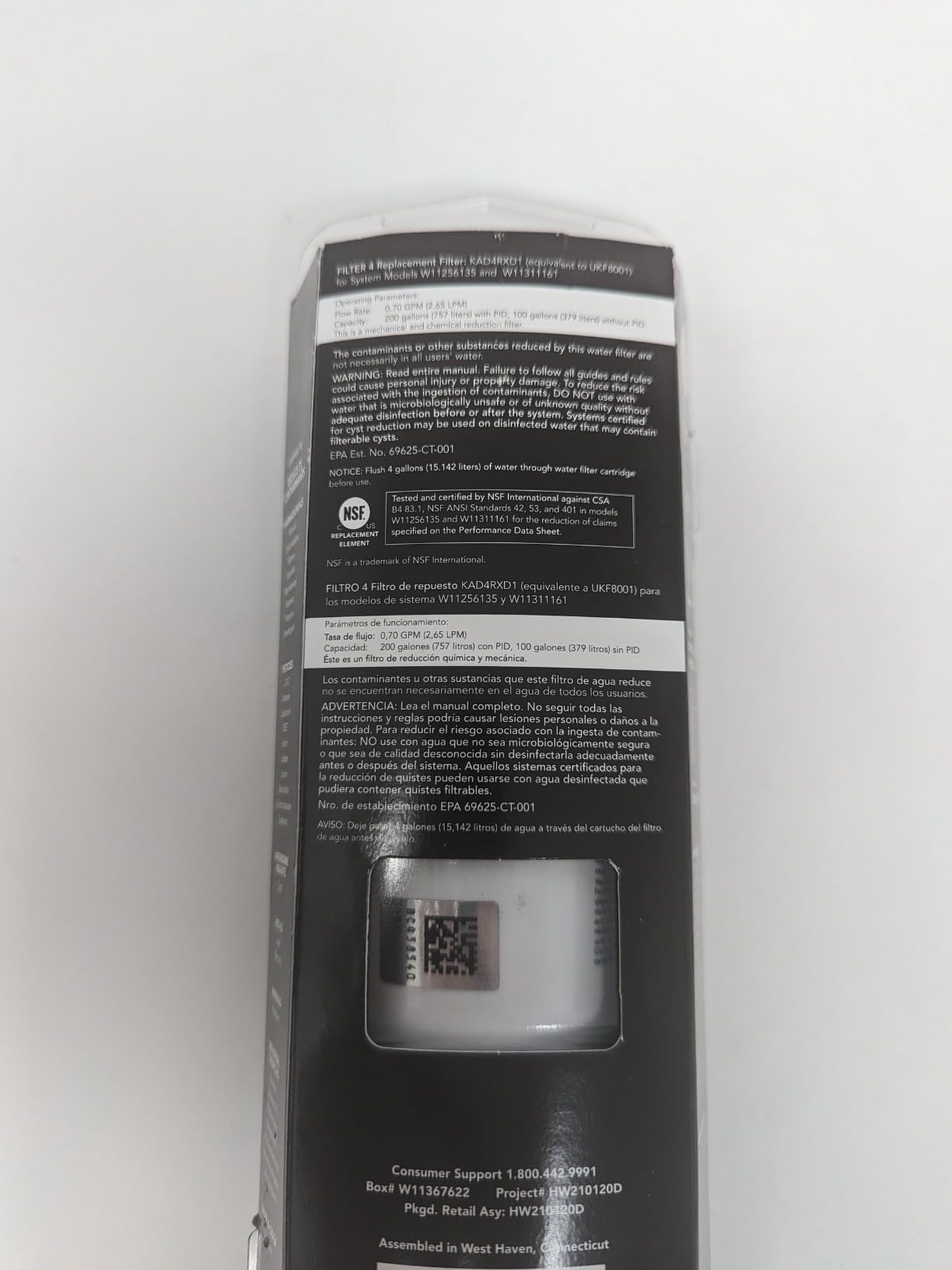 KitchenAid® Refrigerator Ice and Water Filter 4 - KAD4RXD1, Single-Pack, Green - Customer Photo 1
