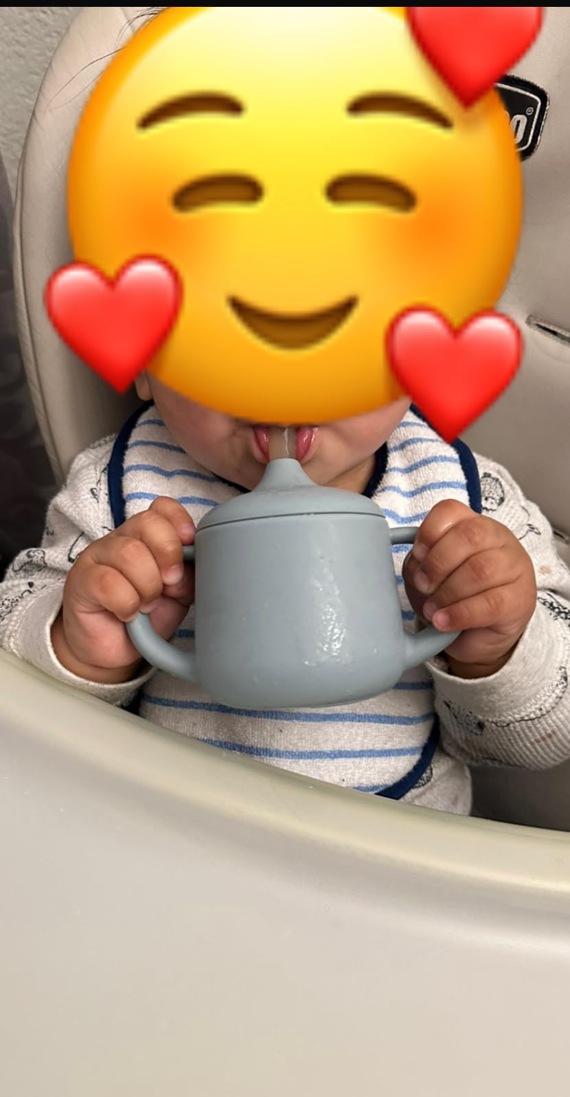 Moonkie Silicone Baby Sippy Cups | 3 Stages Training Cup Straw Cup for Infants Toddlers and Kid | 4 oz 1Pack - Customer Photo 1