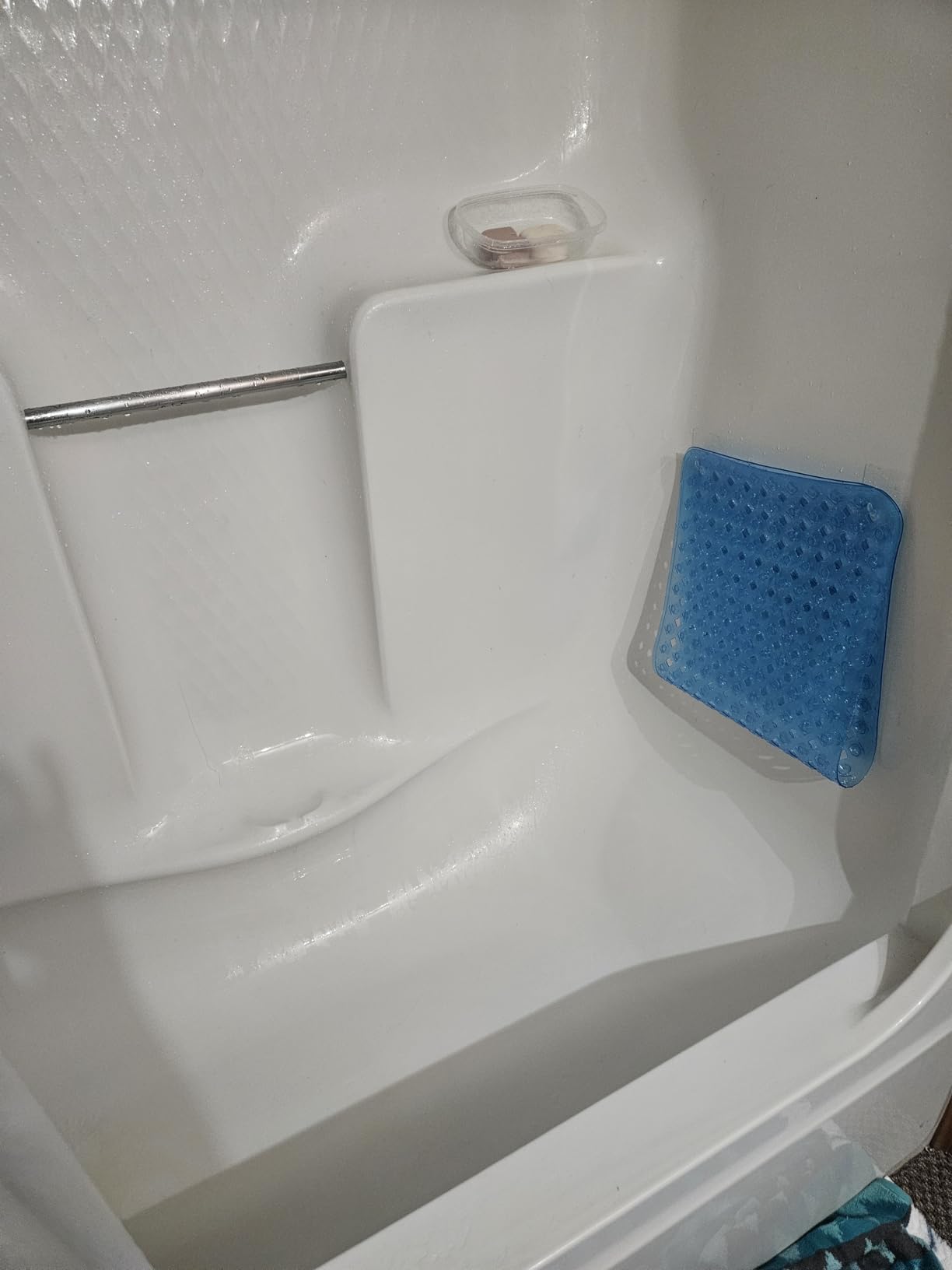 homerella® Bathtub Mat Non Slip 35x16, Incl. Hooks for Drying, Extra Long, 100% BPA Free, Shower Mat Non Slip Anti Mold, Machine Washable, Shower Mats for Inside Shower Mildew Resistant - Customer Photo 2