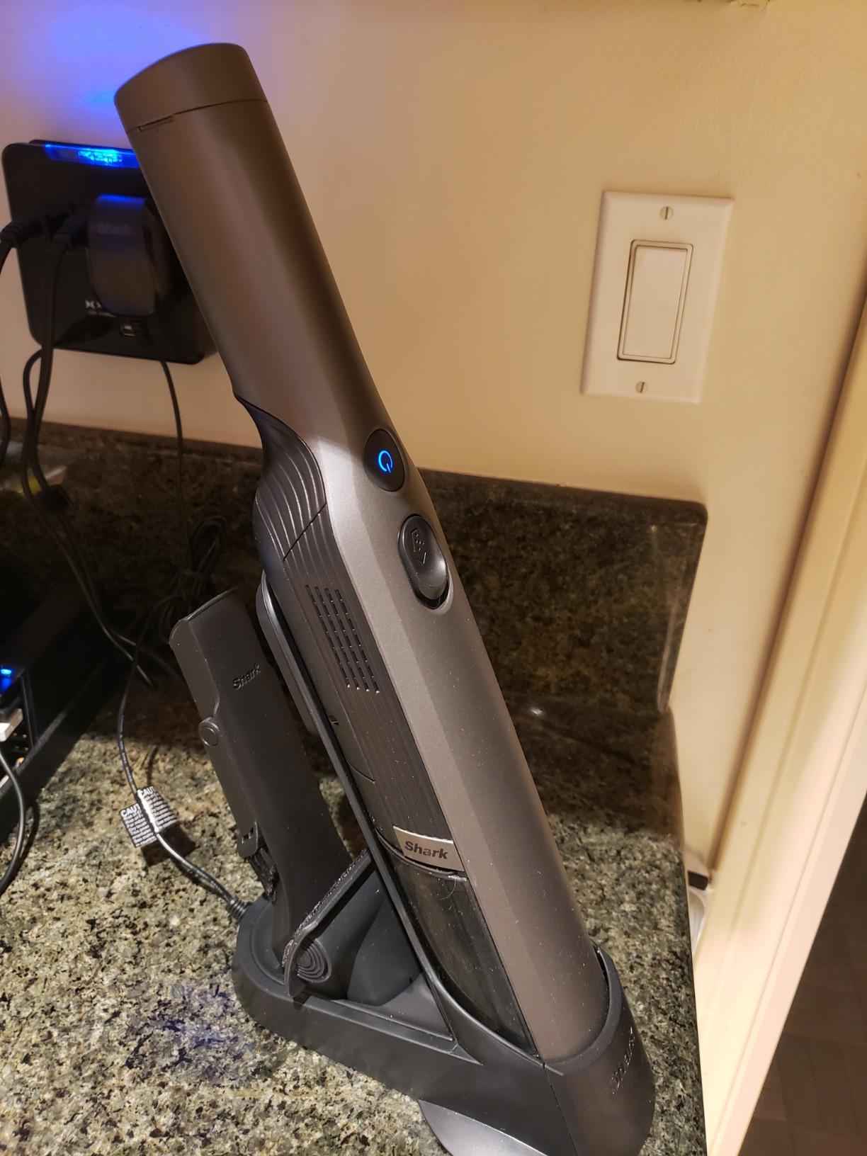 Shark WANDVAC Cordless Hand Vac, Lightweight, Versatile and Portable at 1.4 lbs., Powerful Suction for Pet Hair, Charging Dock, One-Touch Empty for Car & Home, Duster Crevice Tool, Black, WV201BK - Customer Photo 1