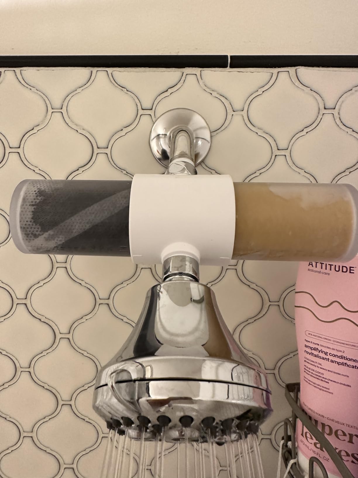 Weddell Duo Shower Filter - NSF Certified Shower Filter, High Pressure Activated Carbon Filter, Removes Chlorine, PFAS & Particulates, Clinically Tested For Healthier Skin & Hair (White) - Customer Photo 2