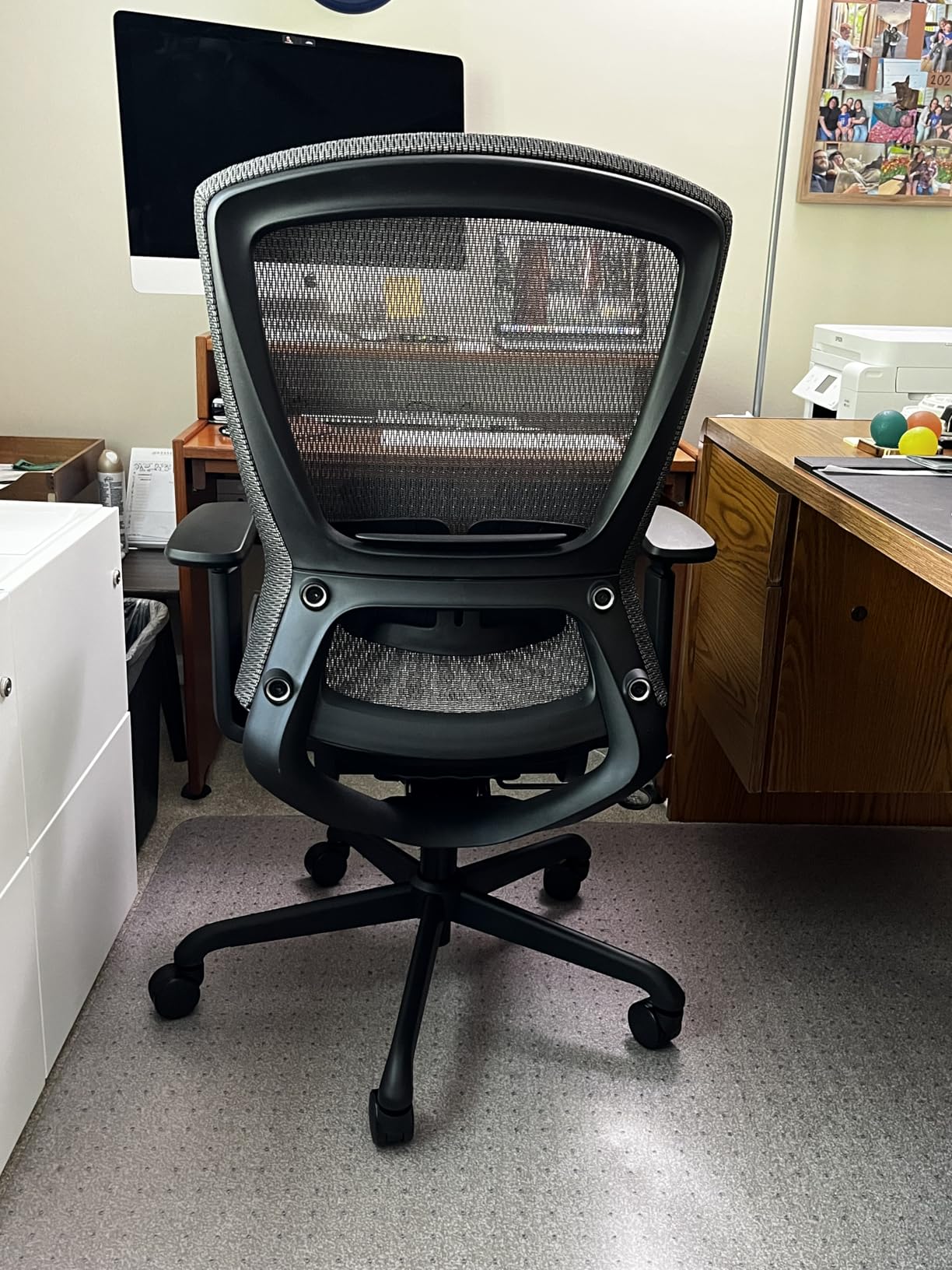 ELABEST Mesh Office Chair,Ergonomic Computer Desk Chair,Sturdy Task Chair- Adjustable Lumbar Support & Armrests,Tilt Function,Comfort Wide Seat,Swivel Home Office Chair (Black) - Customer Photo 1