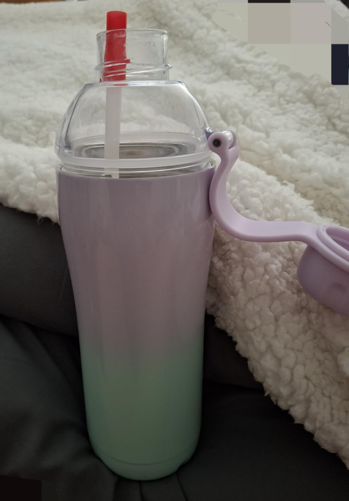 Insulated Water Bottle for Women, 18 oz Stainless Steel Water Bottles, Double Walled, 2 Lids (Chug & Tumbler) - Hydrate & Caffeinate, Gifts - Customer Photo 1