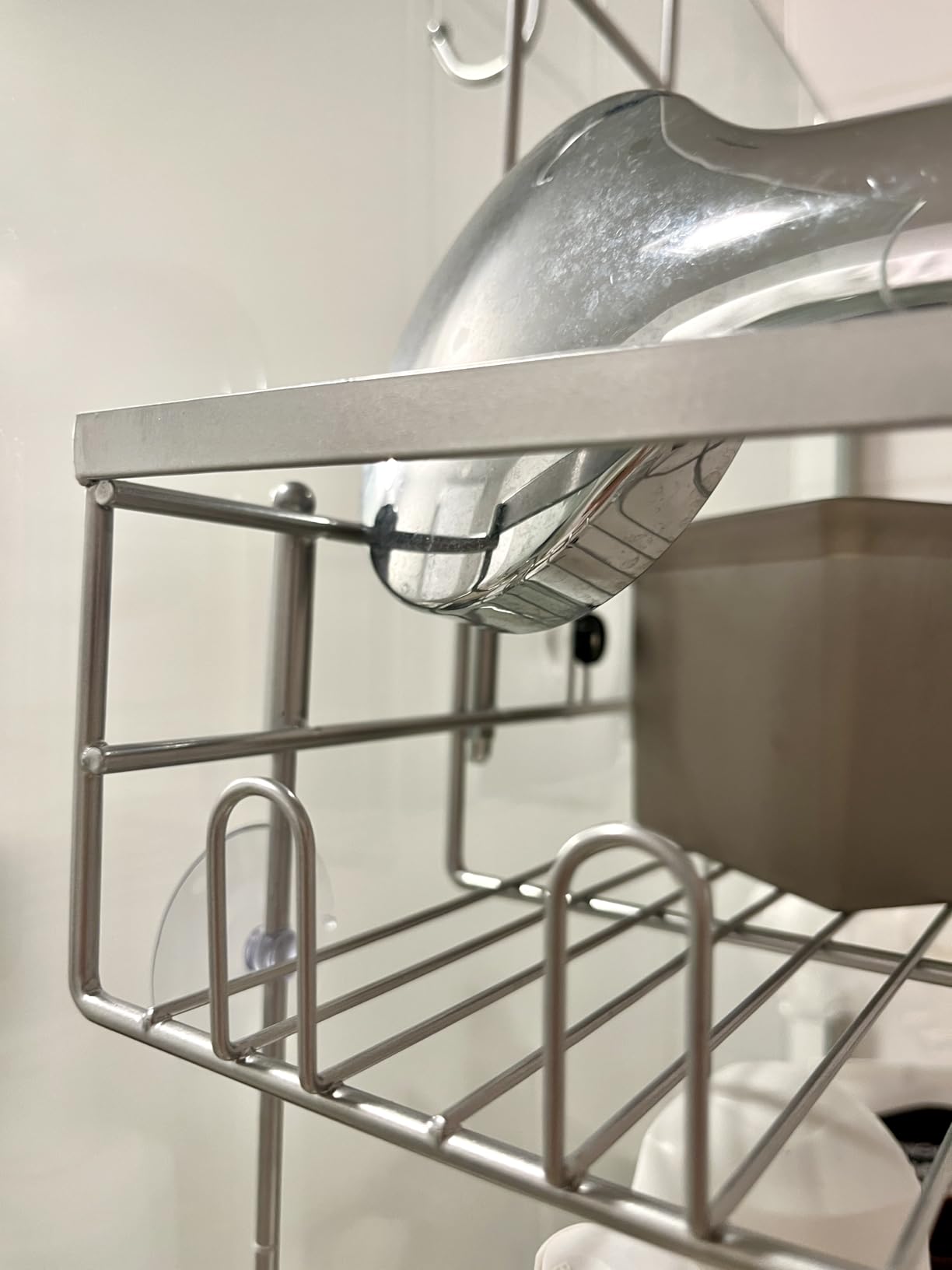 Over the Door Shower Caddy Hanging: Black Rustproof Shower Organizer over the Door - No Drilling Bathroom Rack for Inside - Customer Photo 4