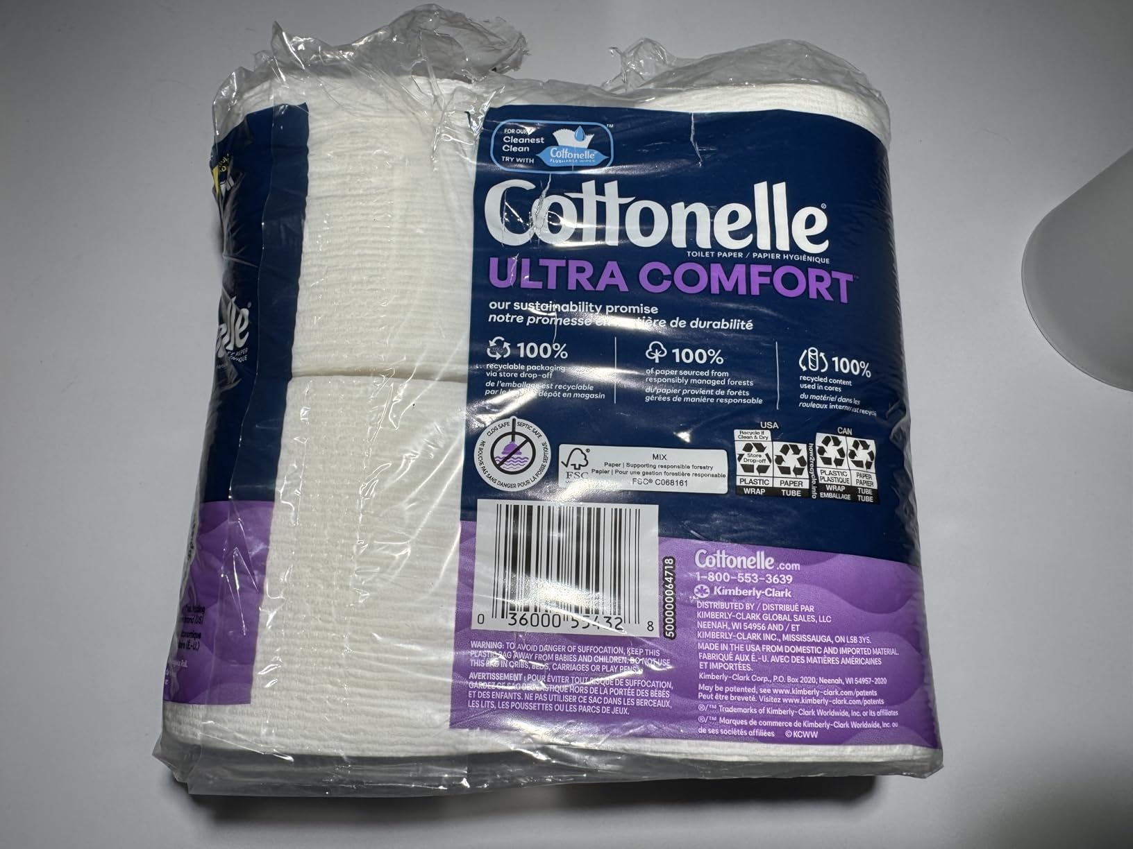 Cottonelle Ultra Comfort Toilet Paper, 9 Mega Rolls = 36 Regular Rolls, Packaging May Vary customer photo 1