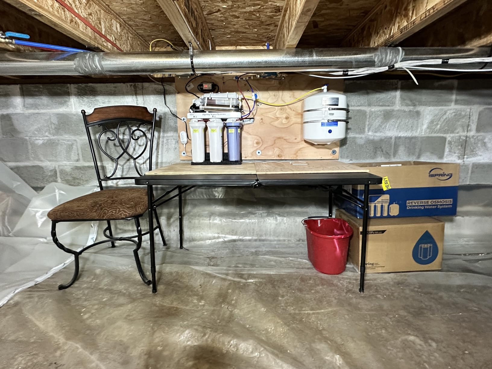 iSpring Iron, Hydrogen Sulfide, Manganese Whole House Water Filter System, Also Reduces Sediments, Lead, Chlorine, Chloramine, Mercury, WGB32B-MKS 3-Stage Whole House Water Filtration System - Customer Photo 2