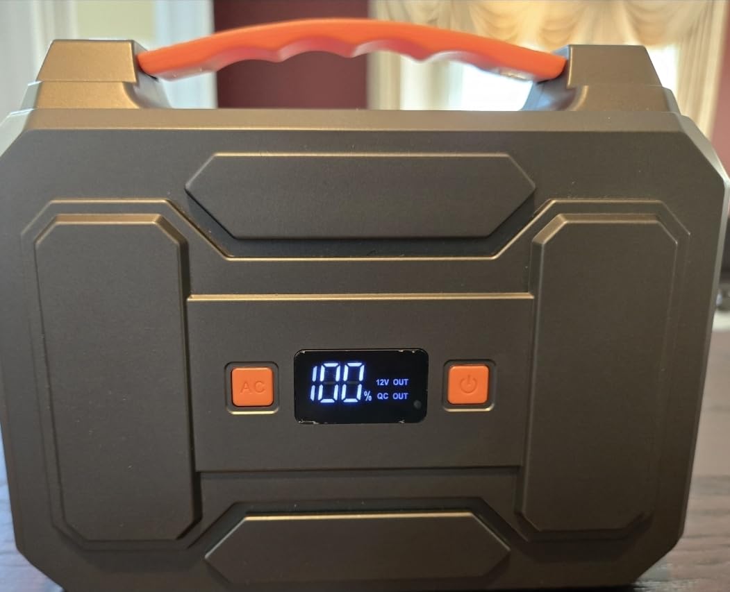 Solar Powered Generator 200W Peak/100W Rated, Portable Solar Generator Power Station with Solar Panels 40W Included, 146Wh Solar Power Bank with AC Outlet 110V for Home Use Camping Outdoor Adventure - Customer Photo 2