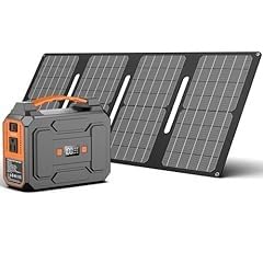 Solar Powered Generator 200W Peak/100W Rated, Portable Solar Generator Power Station with Solar Panels 40W Included, 146Wh Solar Power Bank with AC Outlet 110V for Home Use Camping Outdoor Adventure - Customer Photo 5