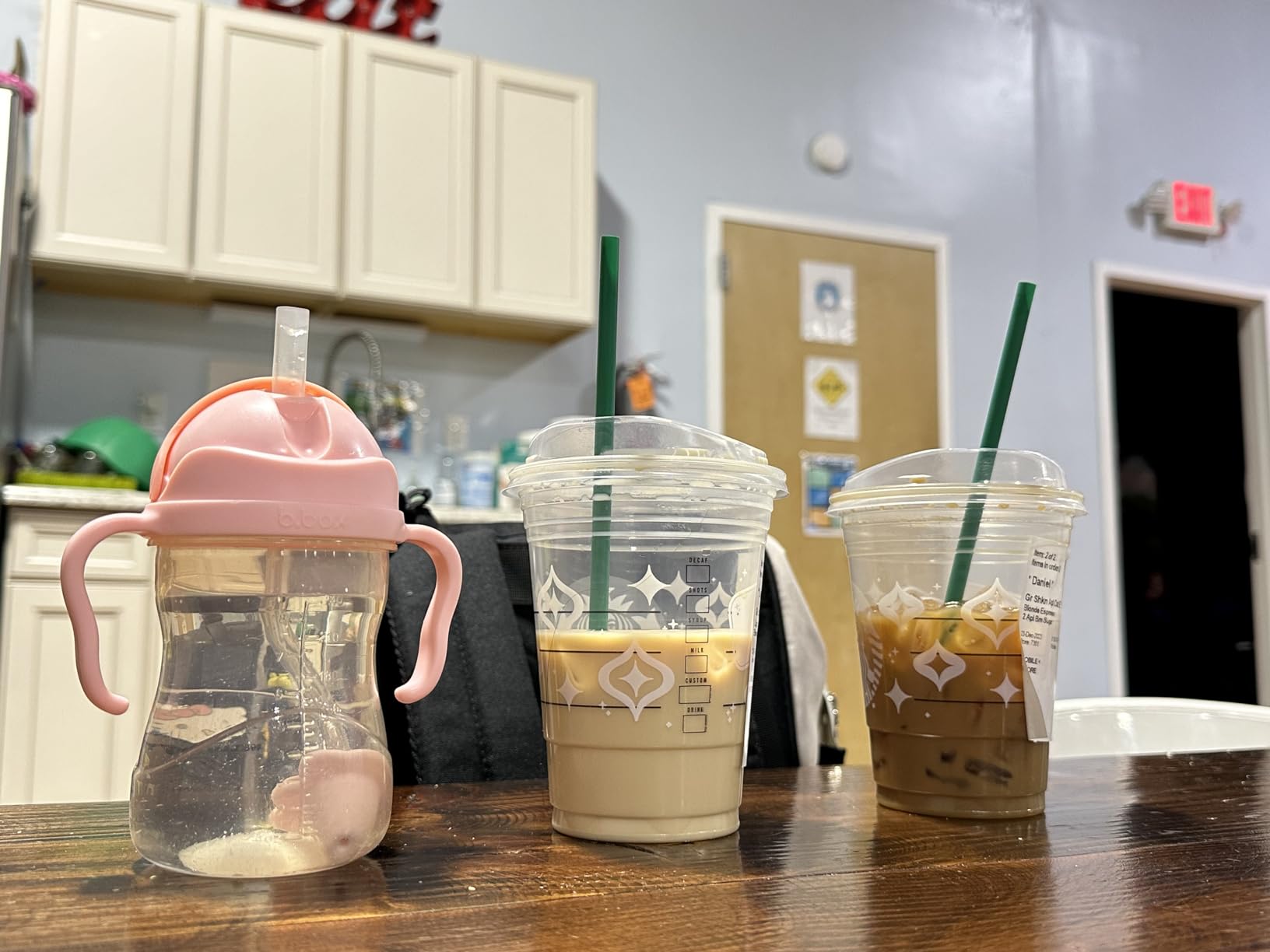 b.box Sippy Cup with Weighted Straw (2-pack). Drink from any Angle, Leak Proof, Spill Proof, Easy Grip. BPA Free, Dishwasher Safe. For Babies 6m+ to Toddlers (tutti frutti + boysenberry, 8oz) - Customer Photo 1