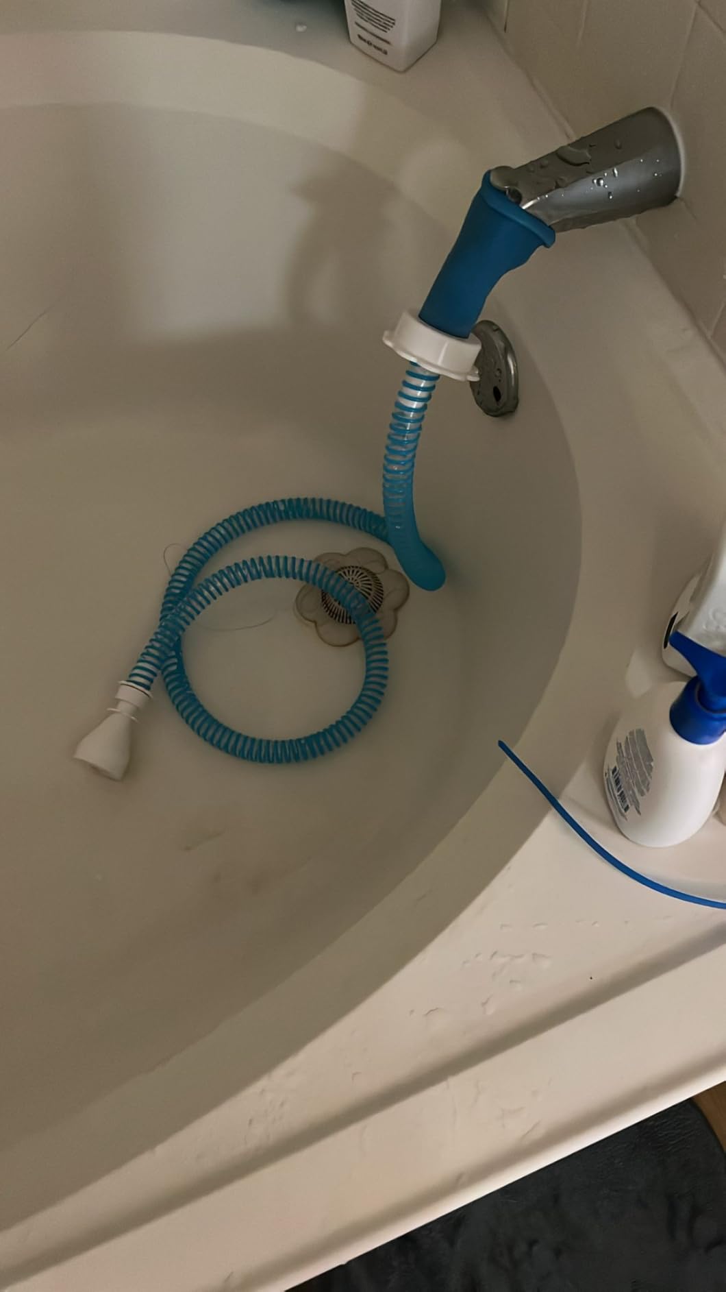 Rinseroo Slip-On Bathtub Faucet Sprayer Attachment. Ultra-Flex Dog Shower Adapter Portable With Pet Showerhead. Attach to Tub Spout 5 Foot Hose. No Install for Speedy Washing - Customer Photo 2