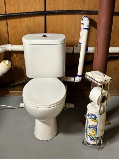 SUPERFLO 600W Upflush Toilet for Basement with Macerating Toilet System & Silent Macerator Pump for Rear Outlet Toilet Bowl, Sink & Tub（with Extension Pipe） - Customer Photo 2