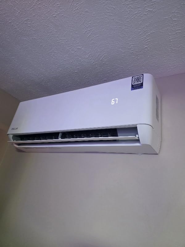 DELLA Hyper Heat Lower as -13℉ 18,000 BTU WiFi Mini Split,Work with Alexa,Energy Star, 230V 23 SEER2,Cools Up to 1,000 Sq. Ft,Inverter AC with 1.5 Ton Pre-Charged Heat Pump & 16.4ft Installation Kits Customer Review DELLA Hyper Heat Lower as -13℉ 18,000 BTU WiFi Mini Split,Work with Alexa,Energy Star, 230V 23 SEER2,Cools Up to 1,000 Sq. Ft,Inverter AC with 1.5 Ton Pre-Charged Heat Pump & 16.4ft Installation Kits - Customer Photo 1