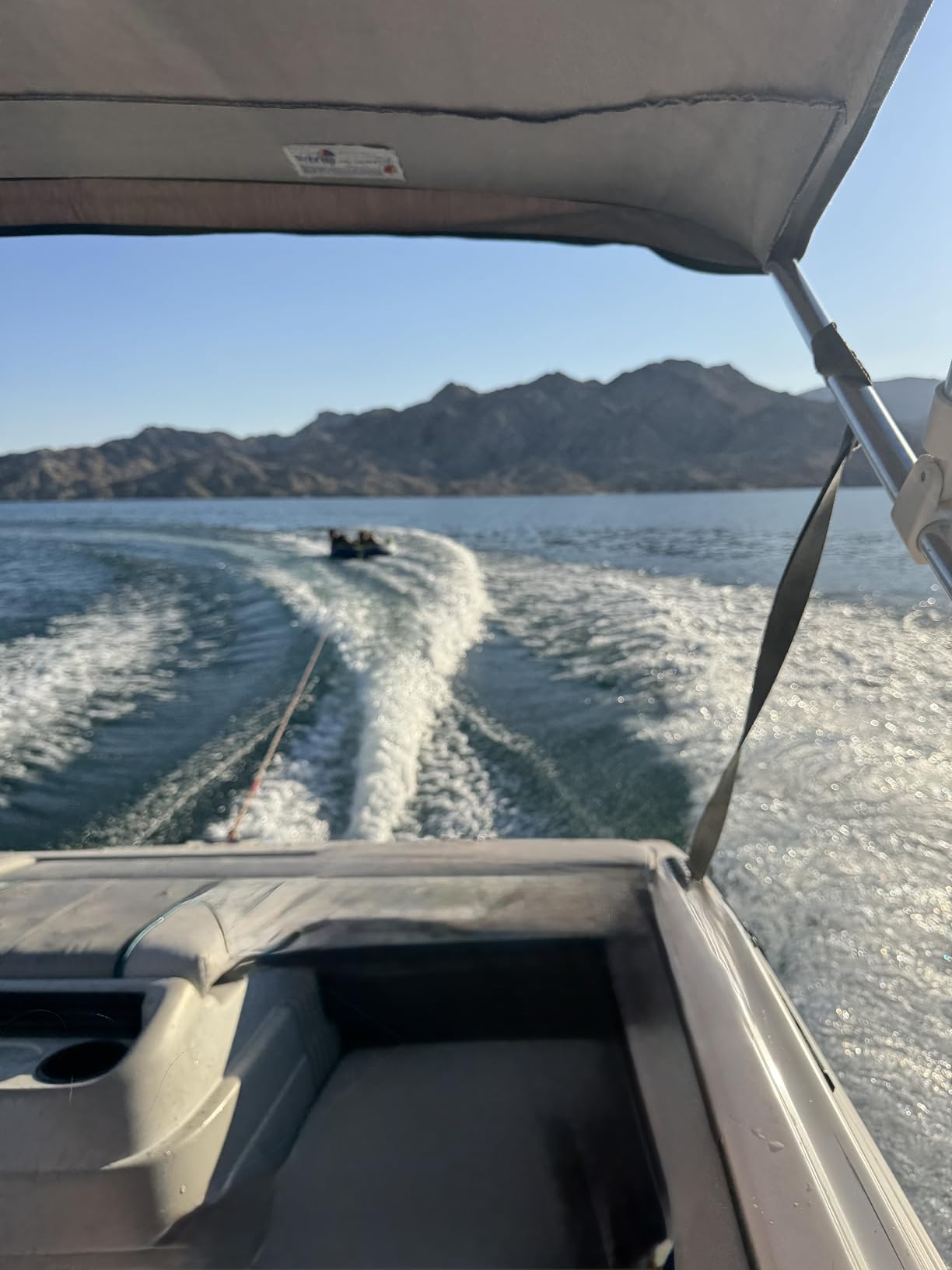 Towable Tubes for Boating 2 Person, Heavy Duty Boat Tubes and Towables, Inflatable Water Tubes for Boats to Pull with Fins, Drainage, Quick Connector, Large Capacity - Customer Photo 1