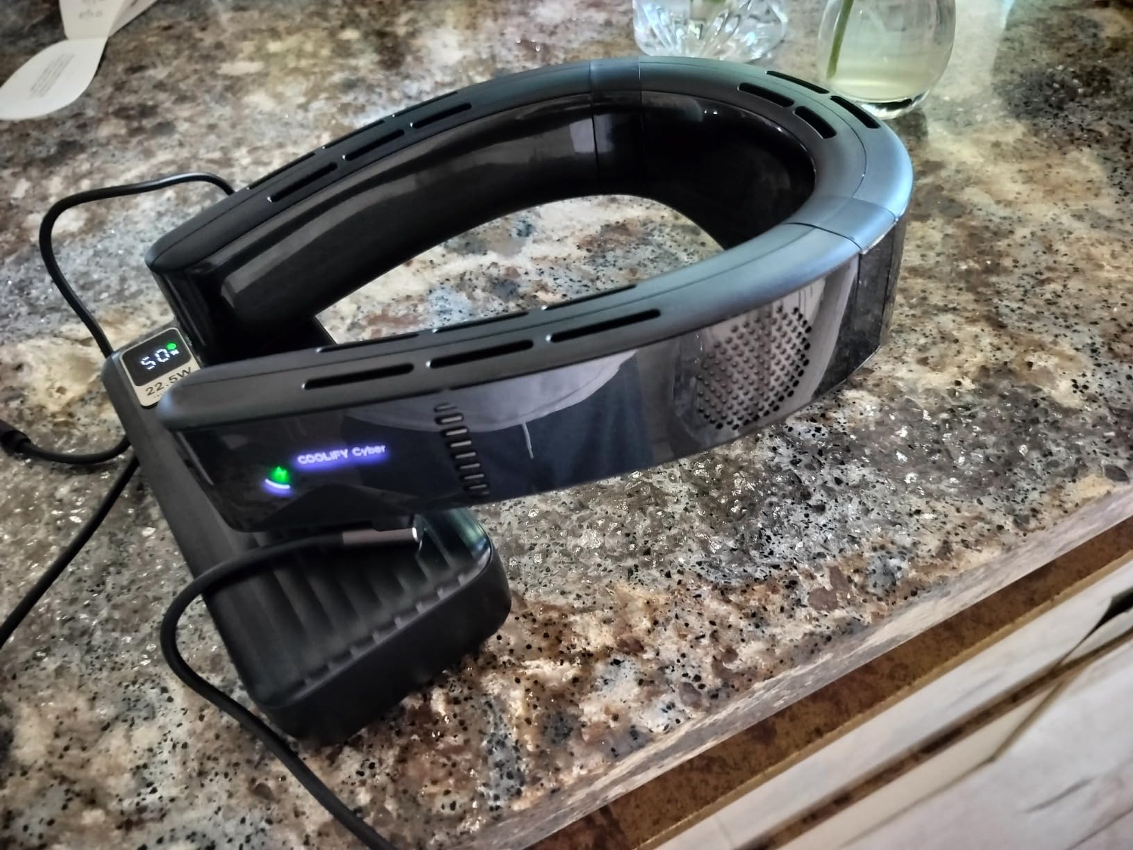 TORRAS COOLiFY Cyber・2025 Flagship AI Neck Air Conditioner, Ultimate Immersive Cooling Portable Neck Fan【No.1 Coolest & Max Cooling Area】Neck Cooler Neck Fans that Blow Cold Air Rechargeable for Gifts - Customer Photo 1
