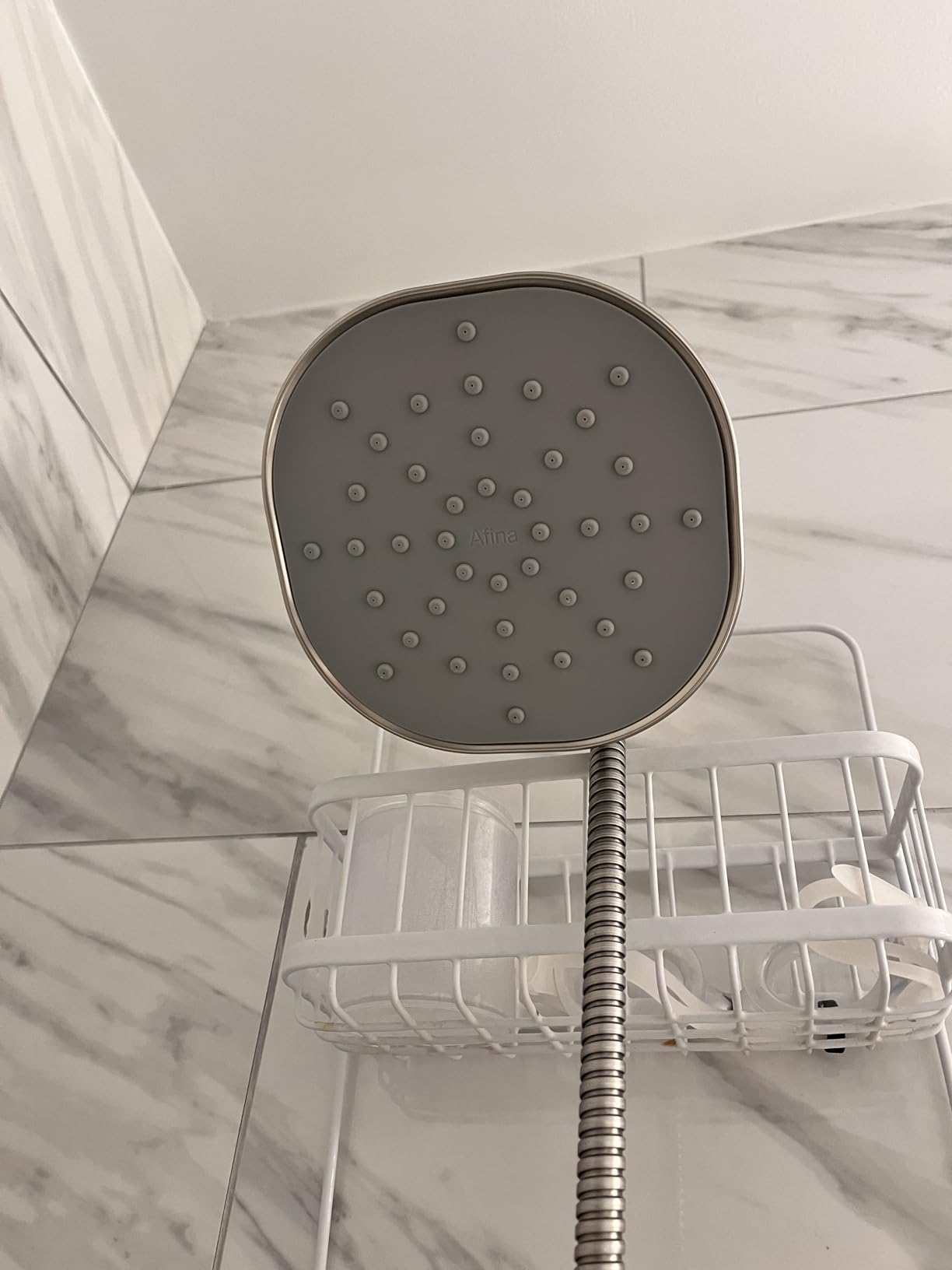 Afina Filtered Shower Head, Shower Filter for Hard Water | Improves Skin & Hair by Removing Chlorine & Toxic Chemicals from Hard Water | High Pressure Shower Filter Head Water Filter (Brushed Nickel) Customer Review Afina Filtered Shower Head, Shower Filter for Hard Water | Improves Skin & Hair by Removing Chlorine & Toxic Chemicals from Hard Water | High Pressure Shower Filter Head Water Filter (Brushed Nickel) - Customer Photo 2