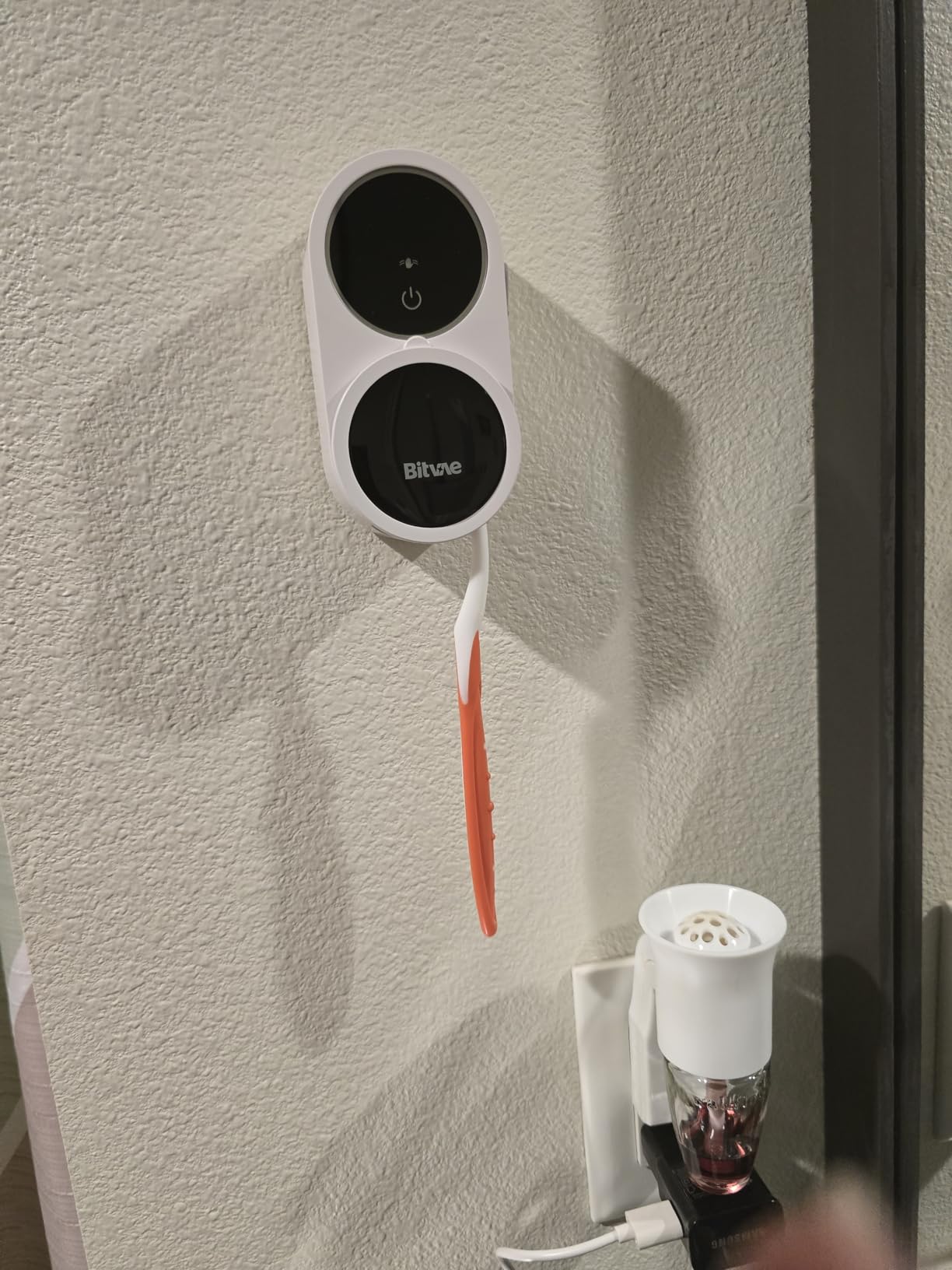 Bitvae Toothbrush Cleaner & Toothbrush Holder, Cleaning and Air Drying, LED Smart Screen, Rechargeable Wall Mount Toothbrush Holder for Bathrooms - Customer Photo 2