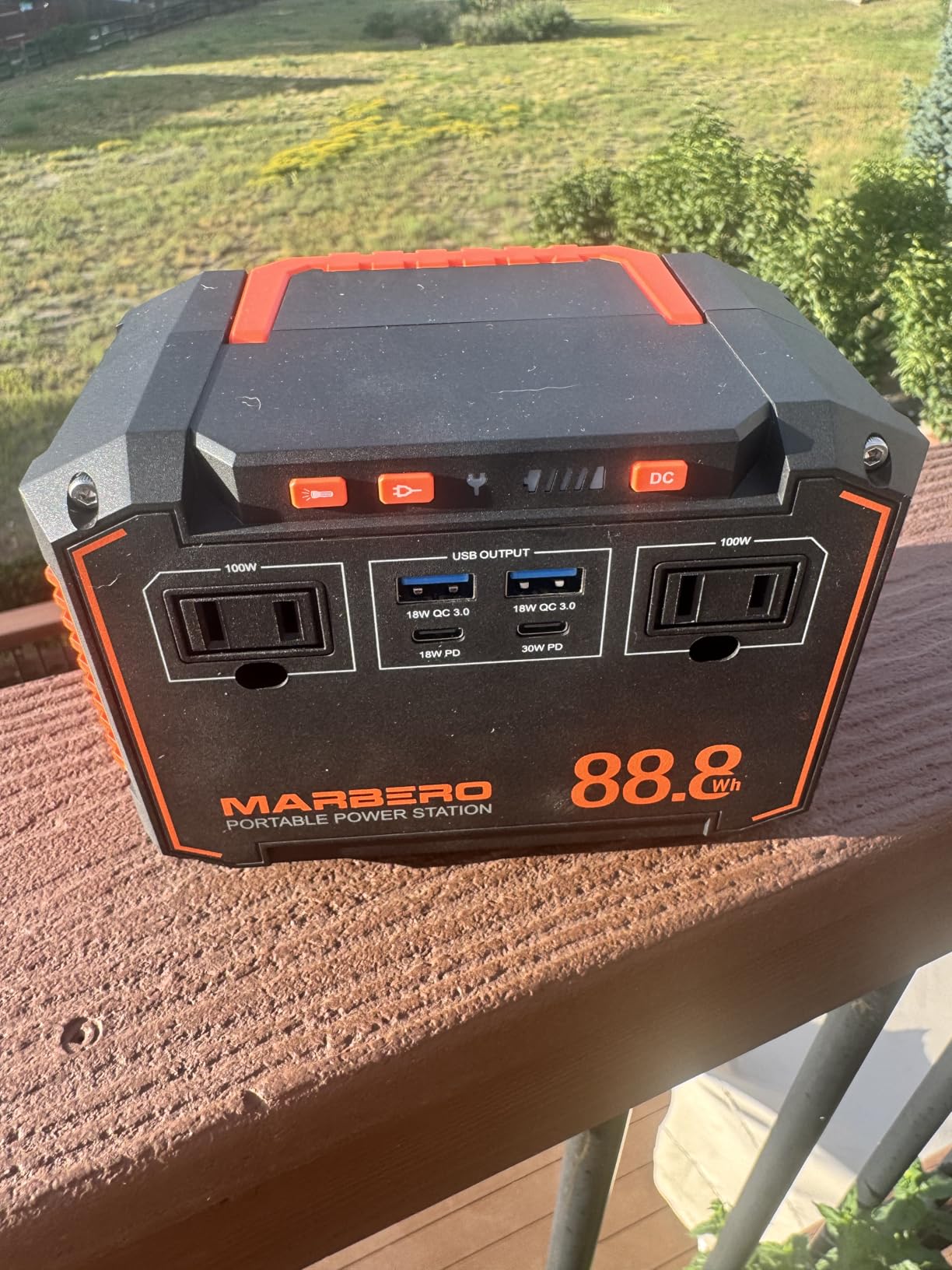 MARBERO 88.8Wh Portable Power Station Backup Lithium Battery Solar Generator 150W Max AC & 30W USB-C Output for Camping Hiking RV Off-Grid Living CPAP Home Outage Emergency (Solar Panel Optional) - Customer Photo 1
