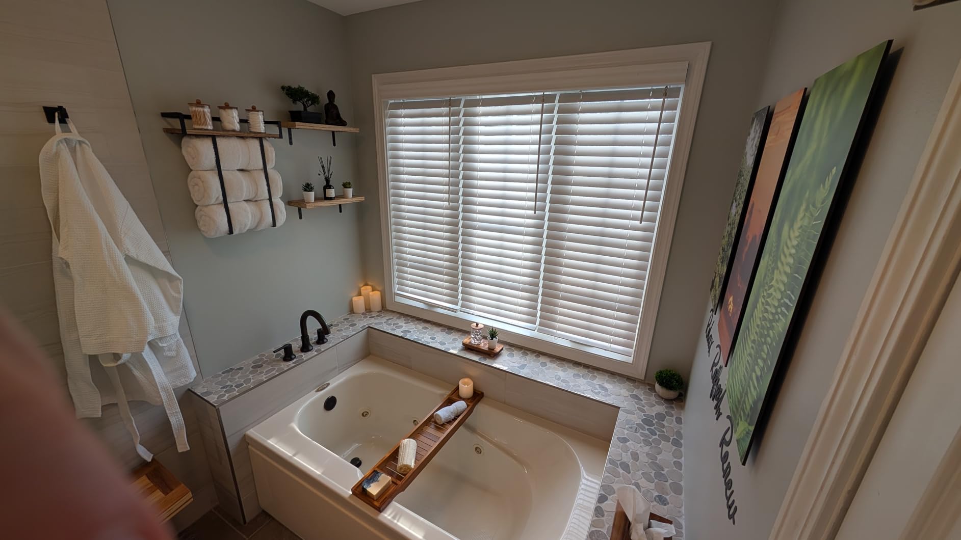 VaeFae Teak Bathtub Tray, Wooden Bath Caddy for Bathtub, Bath Tub Wood Table for Tub - Customer Photo 2