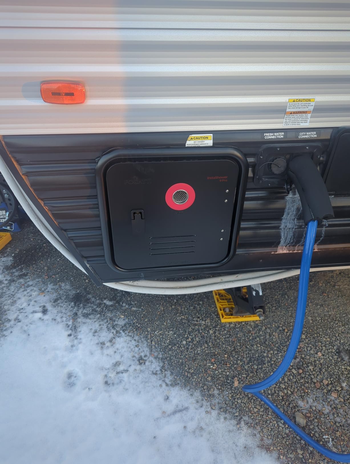 FOGATTI RV Tankless Water Heater, 66,000 Highest BTU, RV Hot Water Heater, Built-in Mixing Tank, 15x15 Inches Black Door, Remote Controller, Ideal for Everyday Use by RVers, InstaShower 9 Pro, Gen 3 - Customer Photo 1