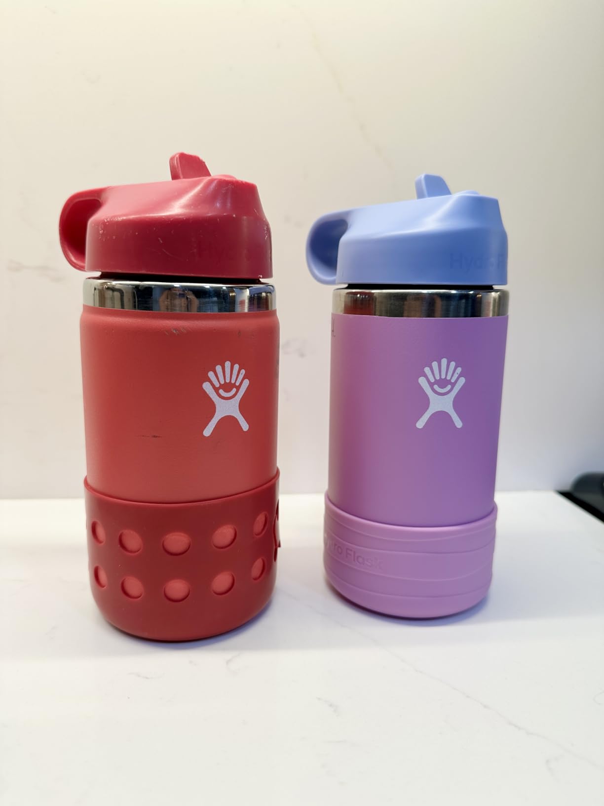 Hydro Flask Kids Water Bottle for School - Stainless Steel and Insulated with Straw Cap - 12 Oz in Anemone Purple - Customer Photo 1