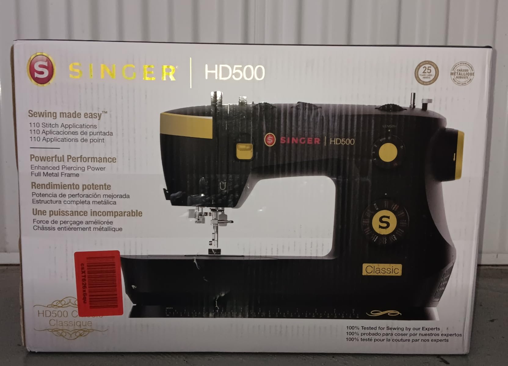 SINGER Heavy Duty 500 Classic Sewing Machine with Accessory Kit | Strong Motor with Enhanced Piercing Power, 23 Built-In Stitches, Full Metal frame, 1-step Buttonhole & LED Light - Customer Photo 3
