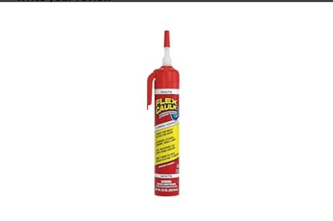 Flex Caulk, Waterproof & Weatherproof Hybrid Polymer Sealant, Strong, Paintable, Indoor, Outdoor, Bath, Shower, Sink, Window, Baseboards, Door, RV, Roof, Wood, Auto & Marine, Clear, 6.6 oz, 1-Pack Customer Review Flex Caulk, Waterproof & Weatherproof Hybrid Polymer Sealant, Strong, Paintable, Indoor, Outdoor, Bath, Shower, Sink, Window, Baseboards, Door, RV, Roof, Wood, Auto & Marine, Clear, 6.6 oz, 1-Pack - Customer Photo 1