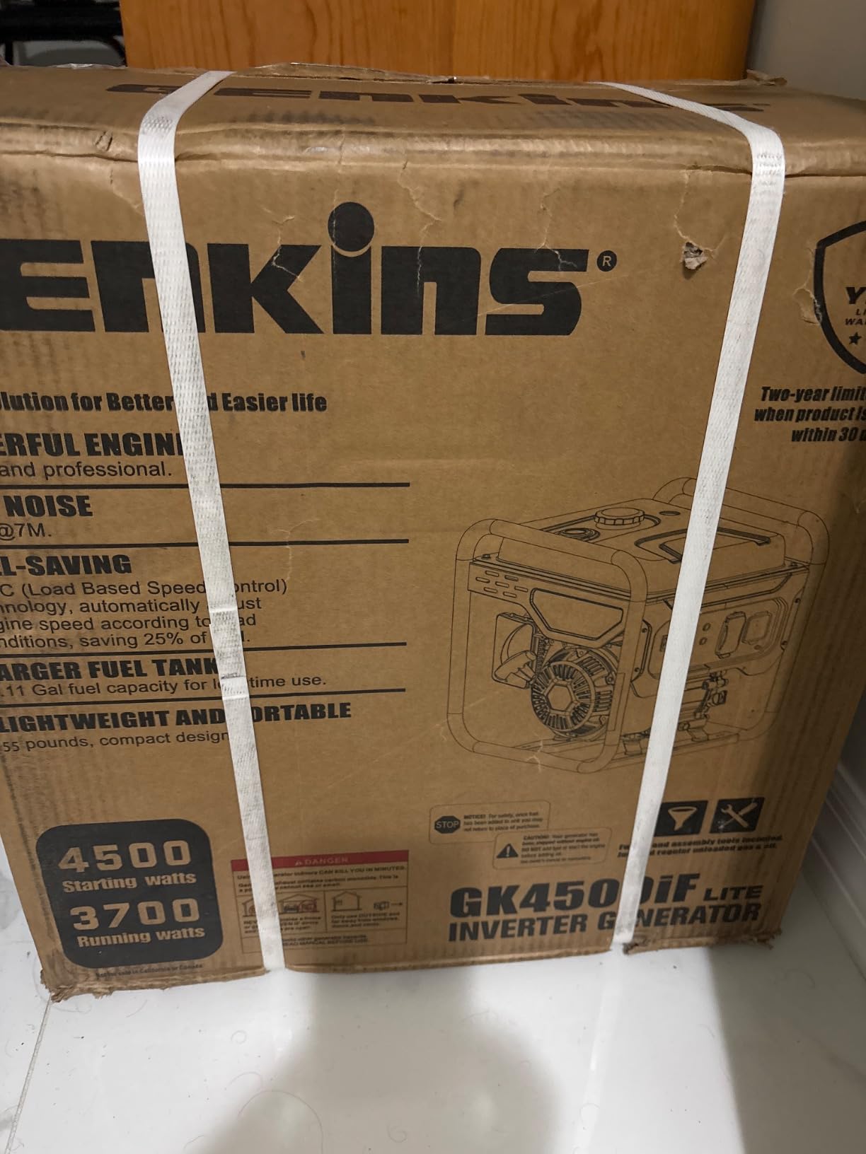 4500 Watt Open Frame Inverter Generator 30 Amp Pure Sine Wave Noise Reduced 50% 55lbs EPA complied Gas Powered - Customer Photo 1