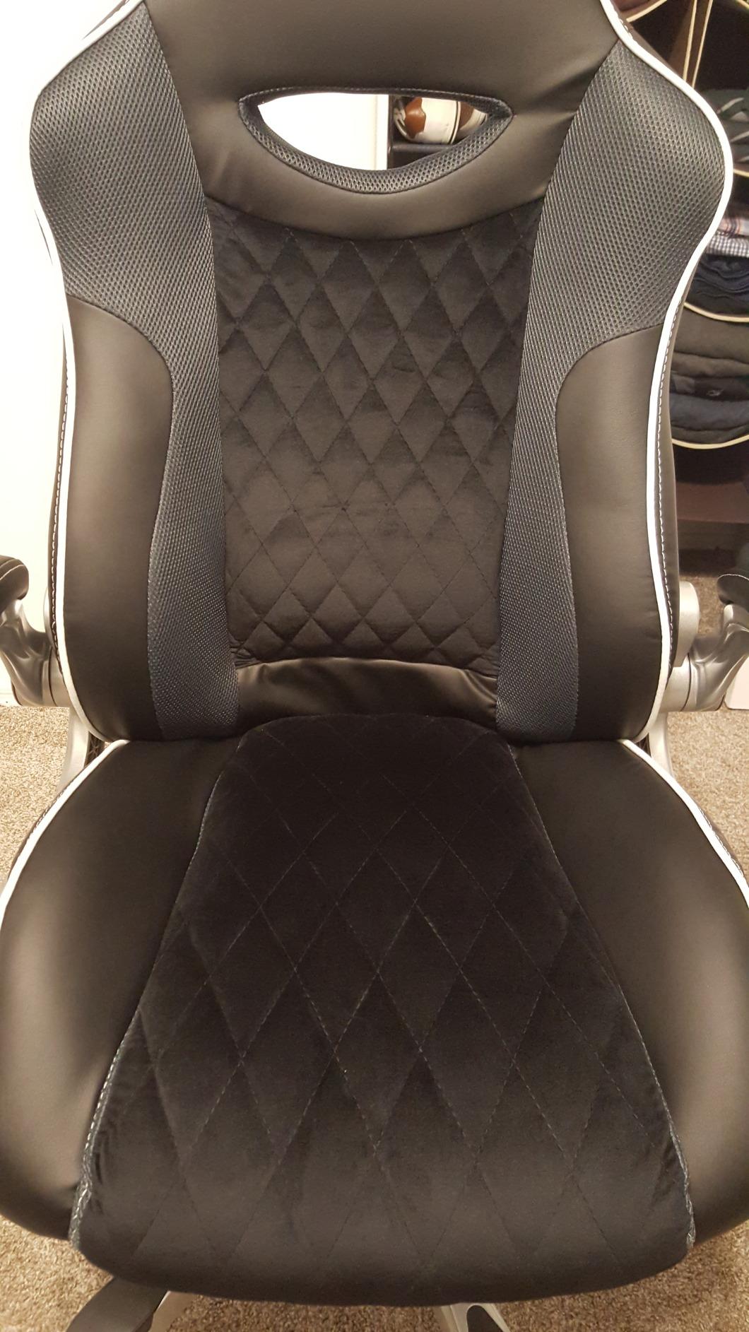 Nouhaus Ergonomic Office Chair Premium Microfiber Leather Adjustable Lumbar Support & Armrests, High Back Comfy Desk Gaming Chairs Executive Computer Swivel Chair Tilt Function(Posture,Black) - Customer Photo 1