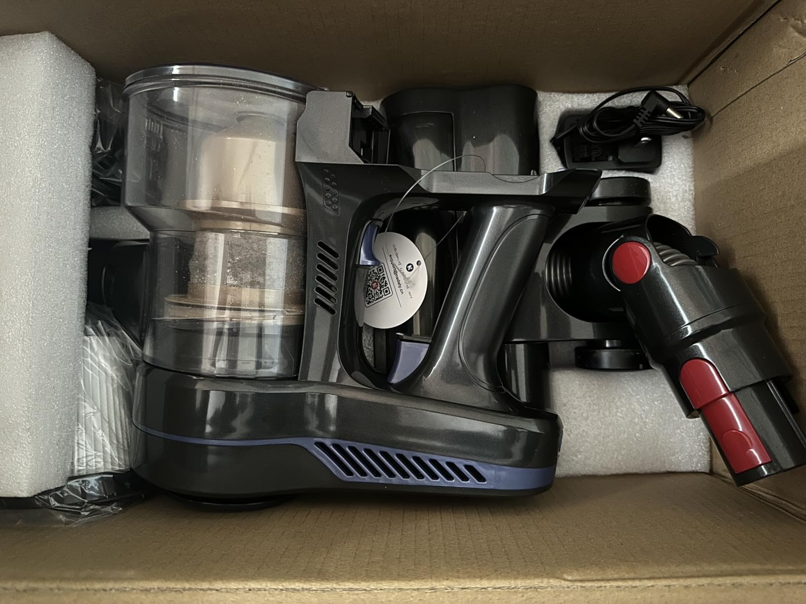 NADALY Cordless Vacuum Cleaner, Powerful Stick Vacuum with 45min Runtime, Anti-Tangle Vacuum Cleaners for Home, 1.5L Dust Cup, Rechargeable Wireless Vacuum for Hardwood Floor Carpet Pet Hair - Customer Photo 2