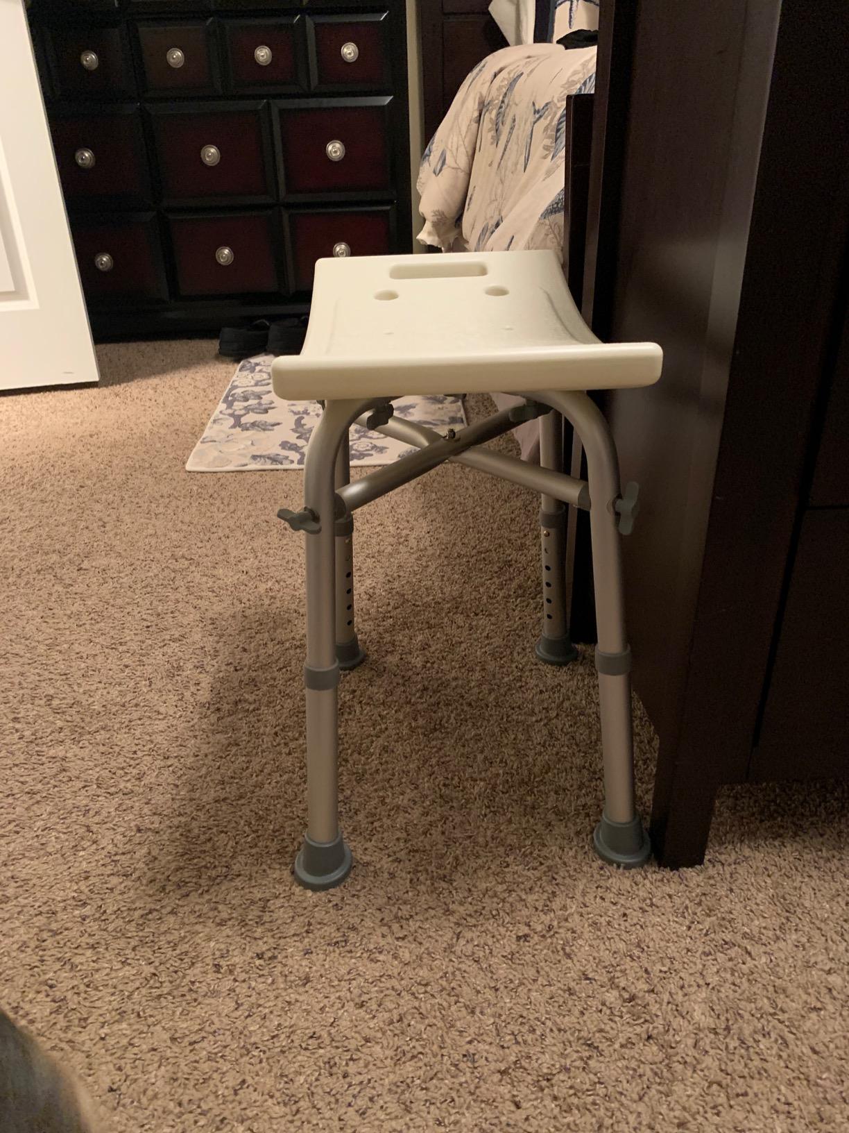 Dr.Kays Shower Chair for Inside Bathroom 350 lbs Shower Stool with Adjustable Height, Portable Heavy-Duty Bath Bench Padded Seat for Inside Tub Bathroom Chair for Elderly and Disabled FSA/HSA Eligible - Customer Photo 2