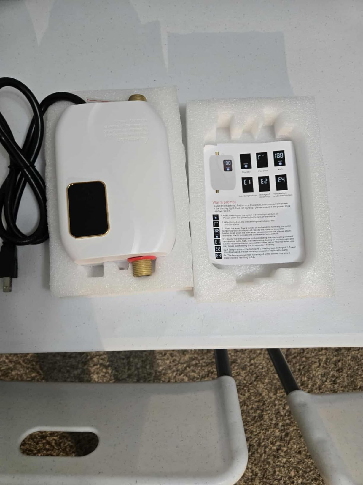 Tankless Water Heater Electric 110V, 3000W Instant Water Heater Under Sink, On Demand Hot Water Heater Electric with Digital Display, Electric Mini Water Heater for Kitchen Bathroom Washing - Customer Photo 1