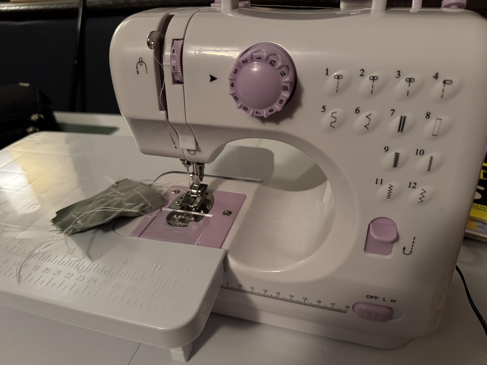 Sewing Machine for Beginners and Kids with Extension Table,Portable Mini Sewing Machines with 12 Built-in Stitch Patterns,2 Speed Foot Pedal,Sewing Supplies Set - Customer Photo 2