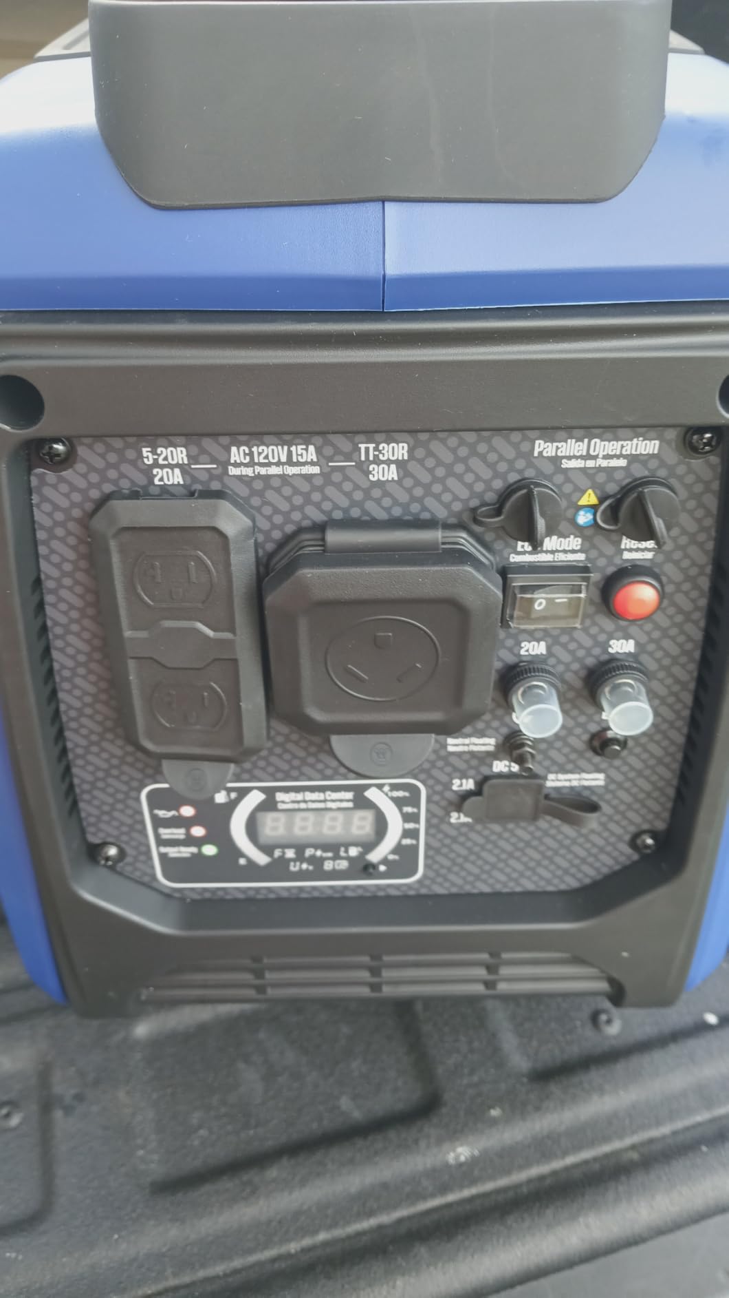 Westinghouse 2550 Peak Watt Super Quiet & Lightweight Portable Inverter Generator, RV Ready 30A Outlet, Gas Powered, Parallel Capable, Long Run Time,Blue - Customer Photo 1