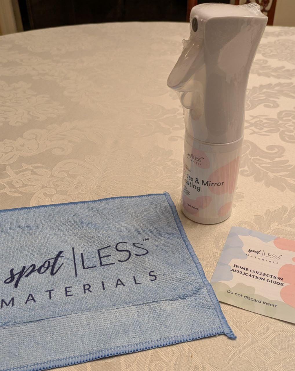 spotLESS MATERIALS Glass and Mirror Protective Coating Spray, Anti-Residue Barrier for Shower Glass, Mirrors, Windows & Bathroom Surfaces, Stain Resistant Spray, Quick Effect Coating Agent - Customer Photo 1