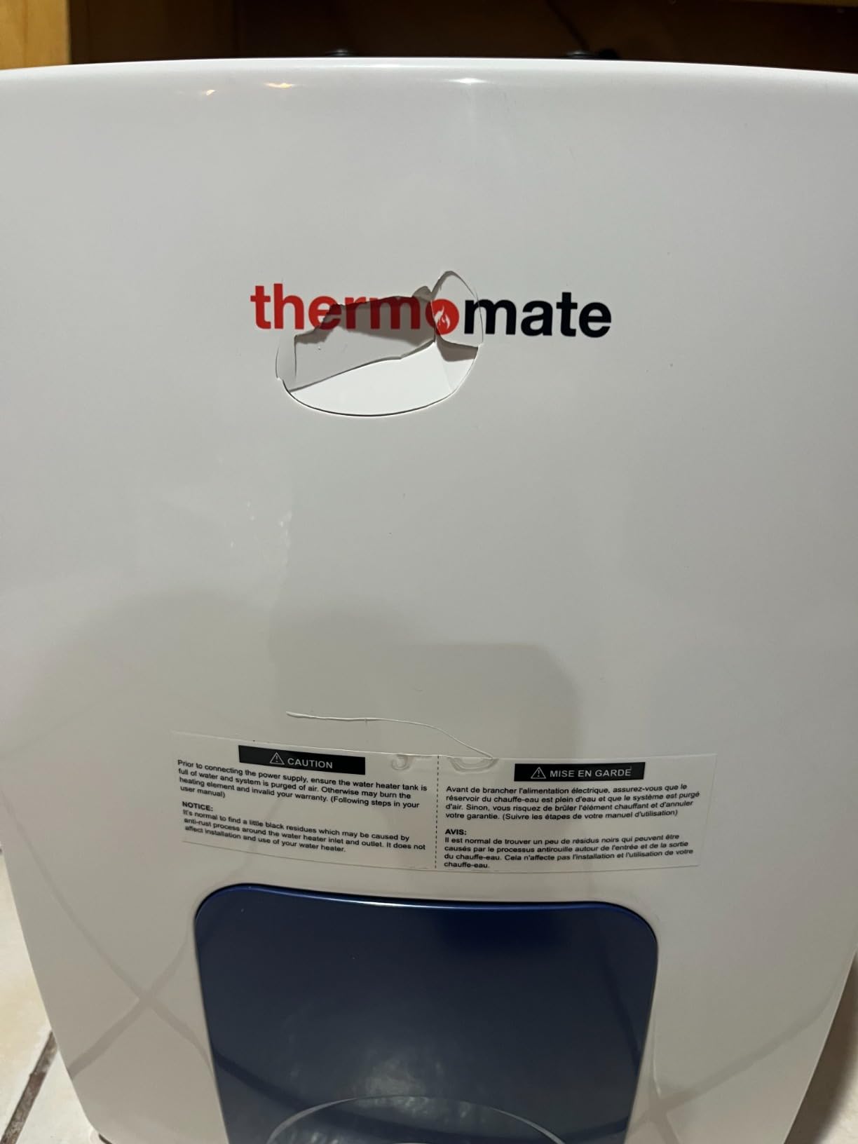 ThermoMate Tank Water Heater Electric, 18 Gallon Small Point of Use Residential Hot Water Heater for Washing & Shower, 120Volt 1500W Compact, Adjustable Thermostat, UL Listed - Customer Photo 4