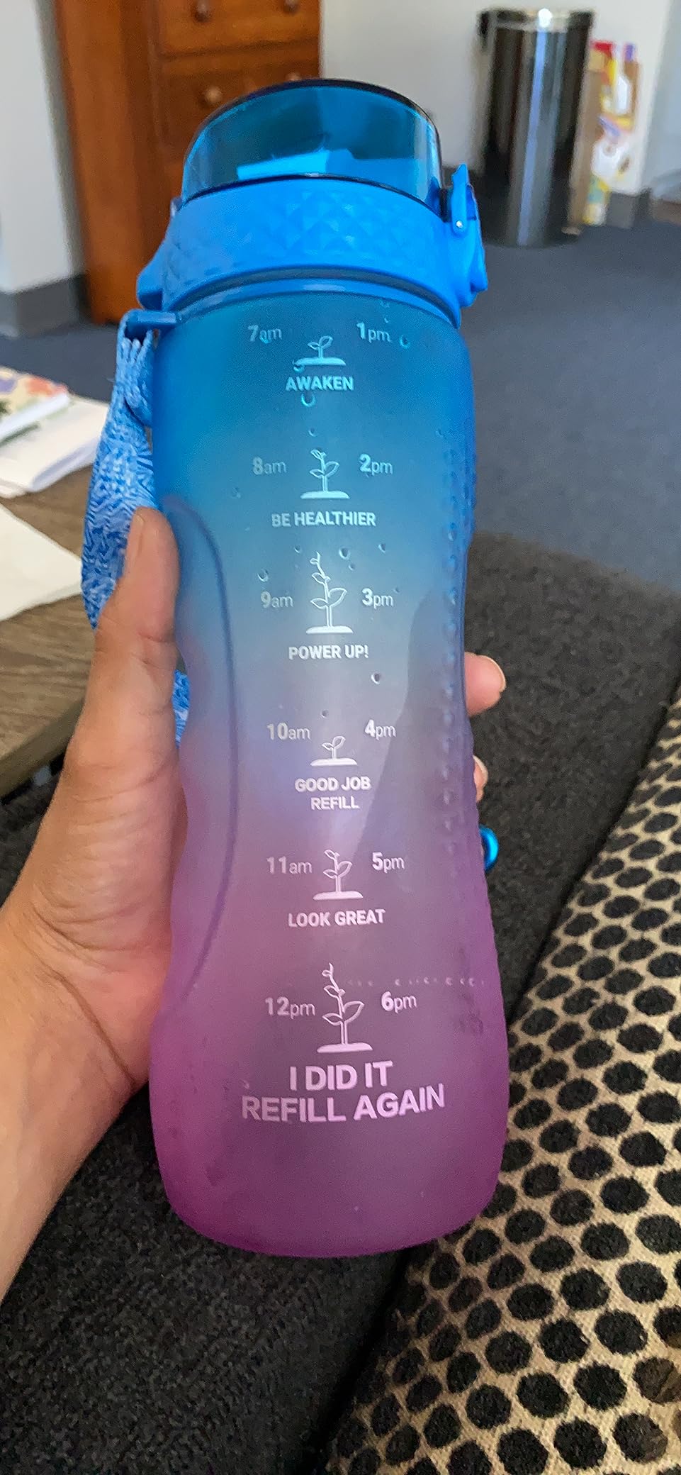 OLDLEY 17oz Kids Water Bottle for School - Motivational With Silicone Straw, Leak-Proof Tritan BPA-Free, Reusable for Girls Boys, Clear - Customer Photo 1