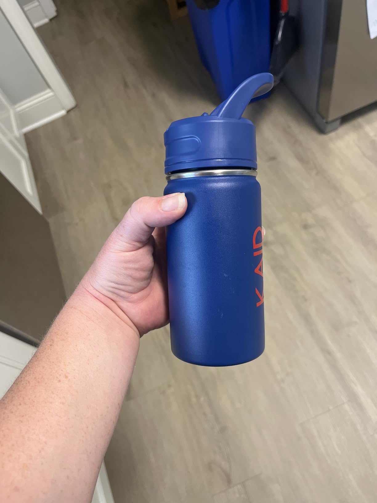 12oz Kids Water Bottle for School, Toddler Water Bottles with Straws, Insulated Water Bottles for Boys&Girls, Stainless Steel Vacuum Insulated Bottle for Kids, Leak-Proof, BPA-Free, Blue - Customer Photo 1