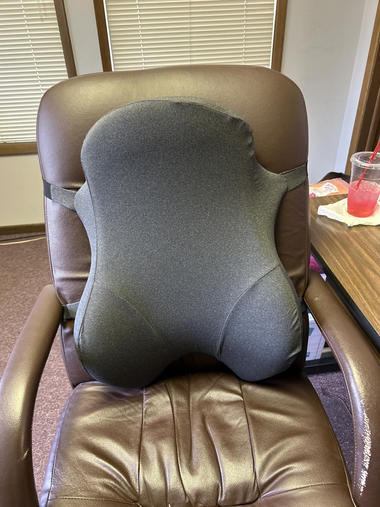 Teemour High Back Support Pillow for Office Chair, Fully Support Entire Back Cushion Pain Relief Promotes Posture- Memory Foam Lumbar Support Pillow for Offfice Chair, Desk, Gaming Chair - Customer Photo 1