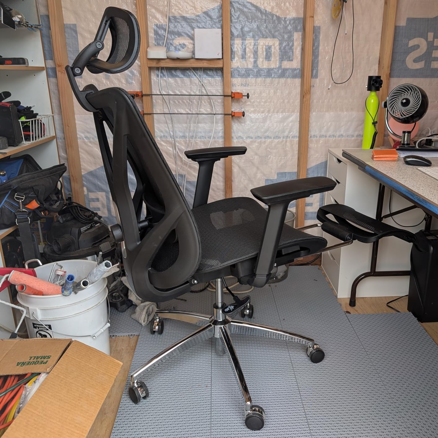 GABRYLLY Ergonomic Office Chair with Adjustable Lumbar Support, 3D Armrests & Headrest, 135° Reclining Chair with Footrest & Large Steel Base,300LBS Swivel Desk Chair(GYMN01) - Customer Photo 1