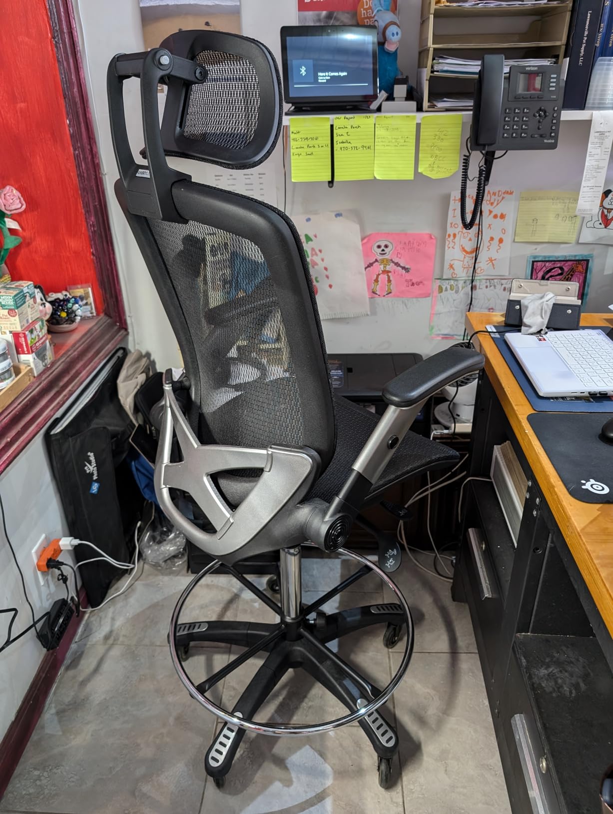 GABRYLLY Ergonomic Office Chair with Adjustable Lumbar Support, 3D Armrests & Headrest, 135° Reclining Chair with Footrest & Large Steel Base,300LBS Swivel Desk Chair(GYMN01) - Customer Photo 2