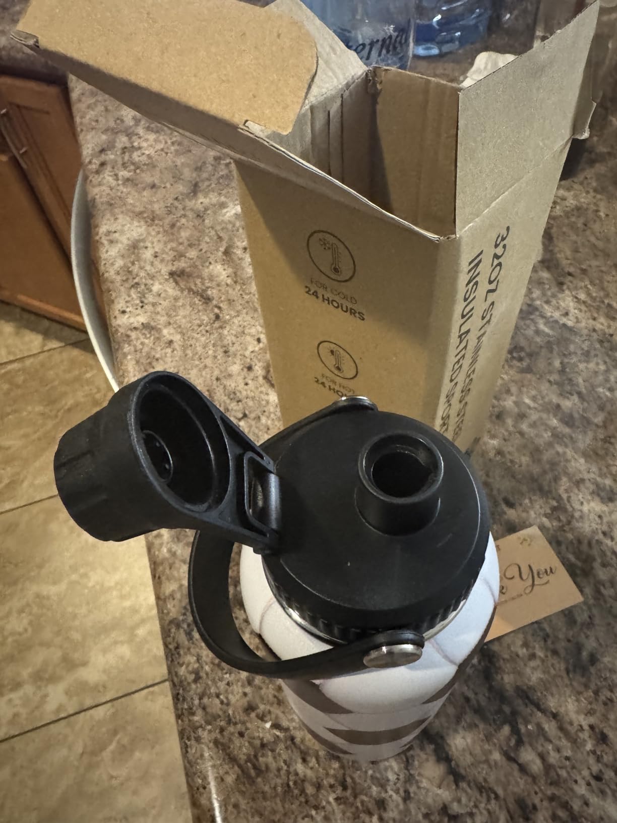 I'd Rather Be Hunting Stainless Steel Insulated Bottle - 32oz with Straw Lid - Hunting Gifts for Men, Dad, Husband, Papa; Perfect for Birthday, Christmas, Father's Day - Customer Photo 2