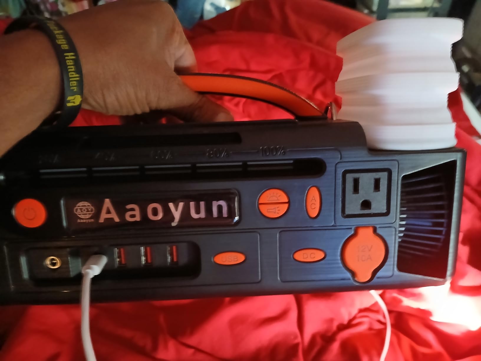 Portable Power Station 300W, 296Wh Solar Generator with 100W USB-C In/Output, Night Light & LED Flashlight, Compact Camping Battery with Strap for Outdoor CPAP Home Backup Emergency - Customer Photo 2