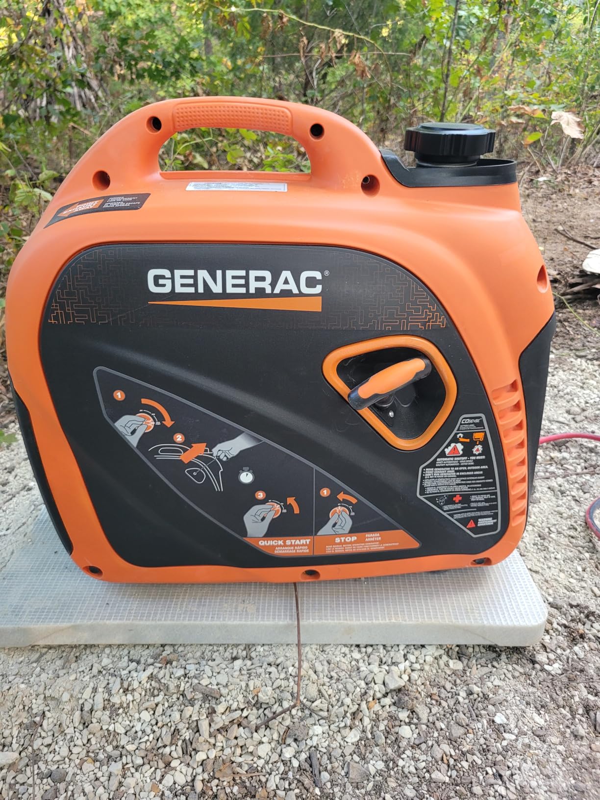 Generac 2,500-Watt Gas Powered Portable Inverter Generator - Lightweight and Compact Design - Produces Clean, Stable Power - Quiet Operation - Great for Home Backup, Camping, and RV Use - Customer Photo 1