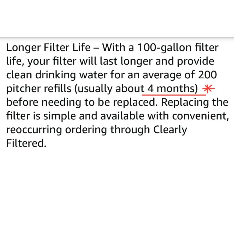 Clearly Filtered No.1 Filtered Water Pitcher/Updated Model/Targets 365+ Contaminants e.g. Fluoride Chlorine PFAS Microplastics Lead Arsenic BPA/BPS Free (Pitcher Includes 1 Filter) - Customer Photo 3