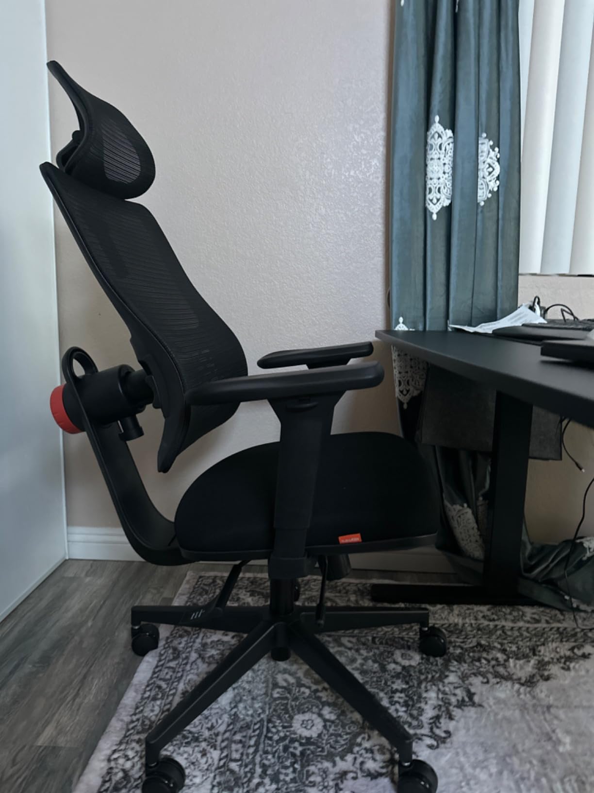 Newtral Ergonomic Office Chair with Adaptive Lumbar Support- High Back Desk Chair with Adjustable Headrest, 3D Armrest, Adjustable Seat Depth & Height, Home Office (Without Laptop Table Tray, Black) - Customer Photo 1
