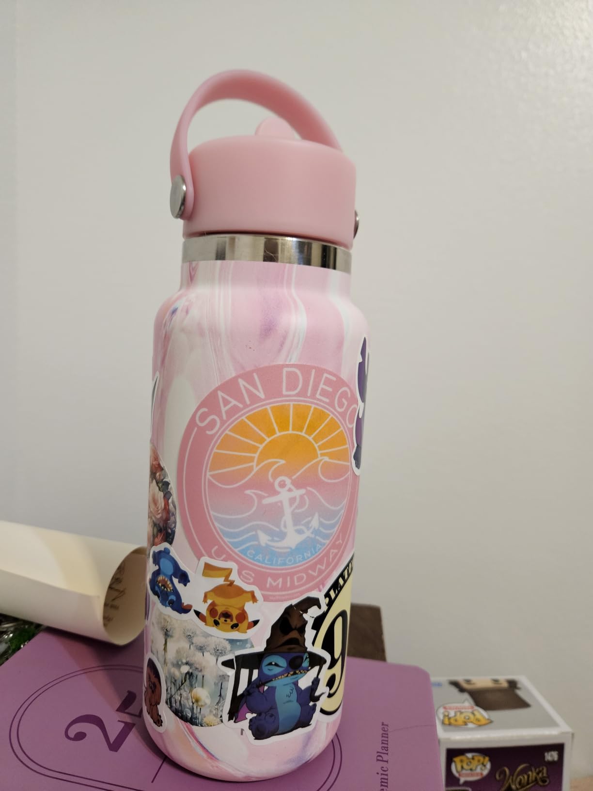 Hydro Flask Water Bottle - Insulated Stainless Steel - Wide Mouth Flex Straw Lid, Non Spill, Leakproof and Refillable in 32 Oz Tonal Trillium - Customer Photo 4
